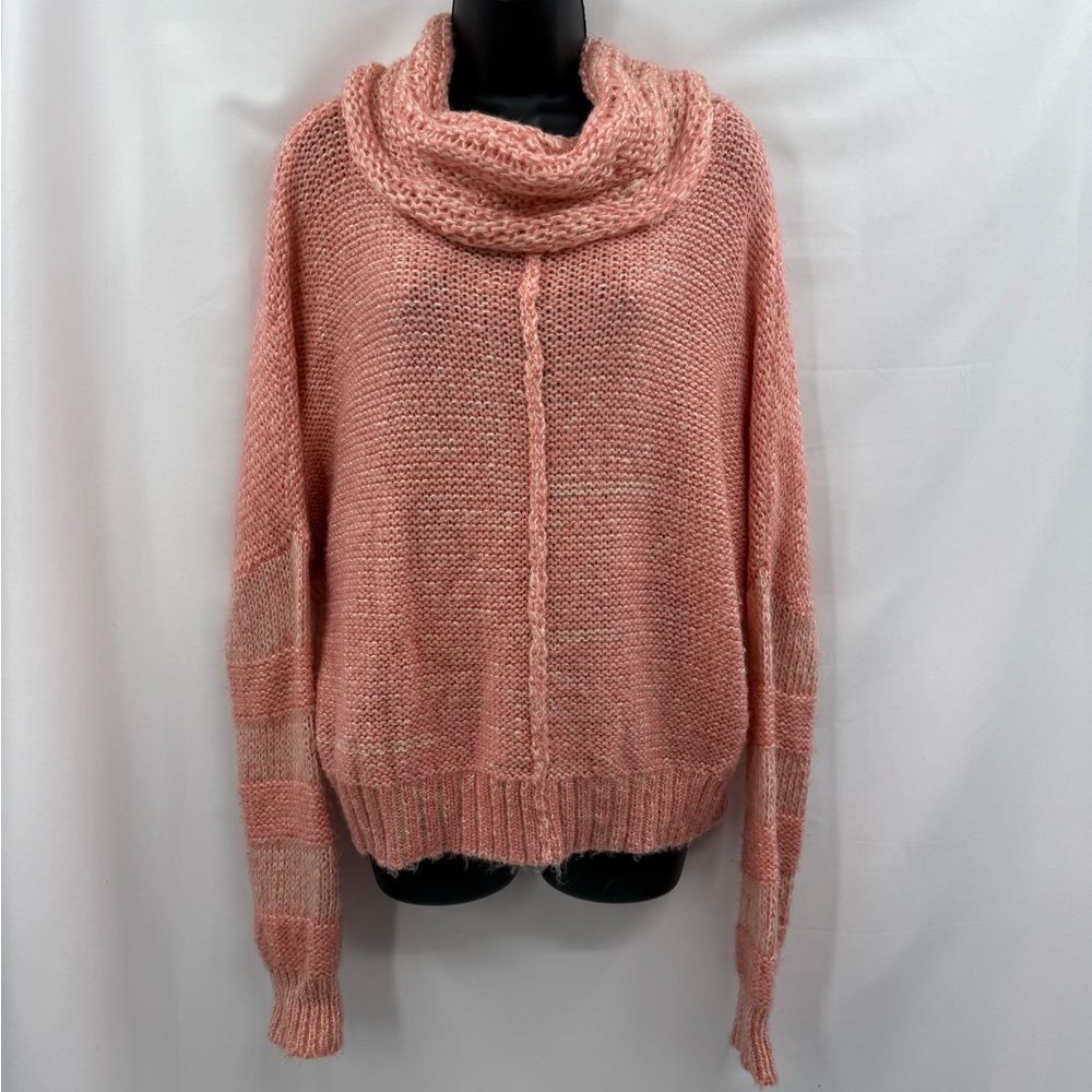 Wooden Ships Mohair-Blend Cozy Knit Cowl Neck Sweater in 
Coral | Size M/L